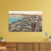 Seattle, WAAerial of Downtown Seattle & Bay Leinwanddruck (Insitu (Wohnzimmer))