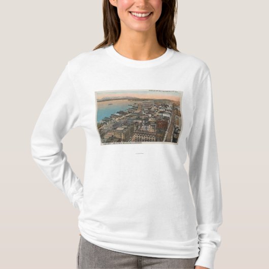 Seattle, WAAerial von im Stadtzentrum gelegenem T-Shirt (Vorderseite)