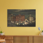 Seattle, WAPioneer Square bei Nacht Leinwanddruck (Insitu (Wohnzimmer))