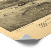 Seattle Washington 1878 Antike Panoramakarte Poster (Ecke)