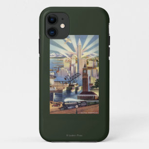 Seattle, Washington - Ansicht des Stadtzentrums Case-Mate iPhone Hülle