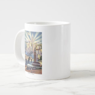 Seattle, Washington - Ansicht des Stadtzentrums Jumbo-Tasse