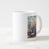 Seattle, Washington - Ansicht des Stadtzentrums Jumbo-Tasse (Vorderseite Rechts)
