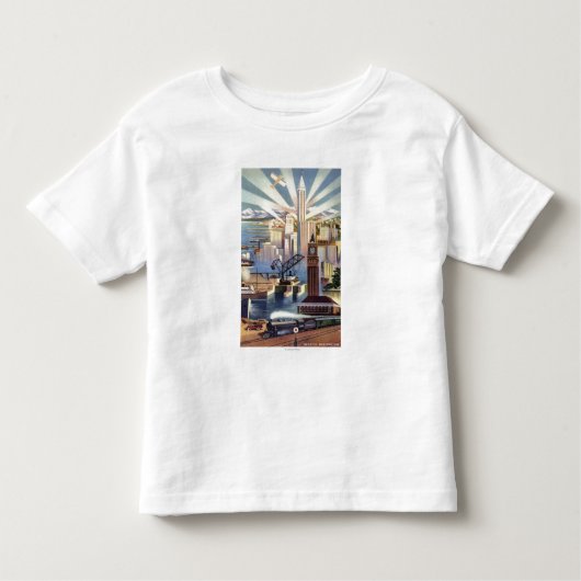 Seattle, Washington - Ansicht des Stadtzentrums Kleinkind T-shirt (Vorderseite)