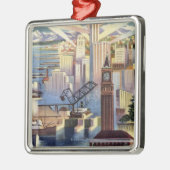 Seattle, Washington - Ansicht des Stadtzentrums Ornament Aus Metall (Links)