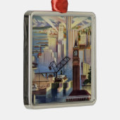 Seattle, Washington - Ansicht des Stadtzentrums Silbernes Ornament (Rechts)