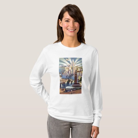 Seattle, Washington - Ansicht des Stadtzentrums T-Shirt (Vorne ganz)