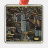 Seattle, Washington - Antenne des Smiths Silbernes Ornament (Vorne)