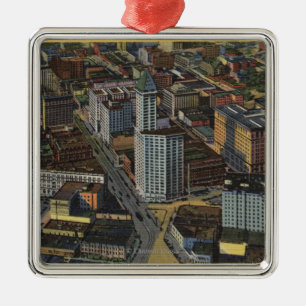 Seattle, Washington - Antenne des Smiths Silbernes Ornament