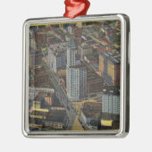 Seattle, Washington - Antenne des Smiths Silbernes Ornament (Links)