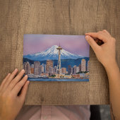 Seattle Washington Aquarell Postkarte
