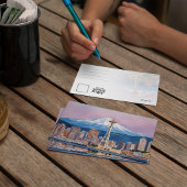 Seattle Washington Aquarell Postkarte