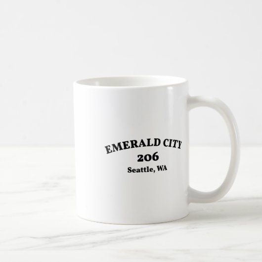Seattle Washington Area Code 206 Emerald City  Kaffeetasse (Rechts)