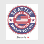 SEATTLE, Washington Aufkleber (Blatt)