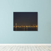 Seattle, Washington bei der Leinwand Night 3 Panel (Insitu (Holzboden))