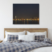 Seattle, Washington bei der Leinwand Night 3 Panel (Insitu (Schlafzimmer))