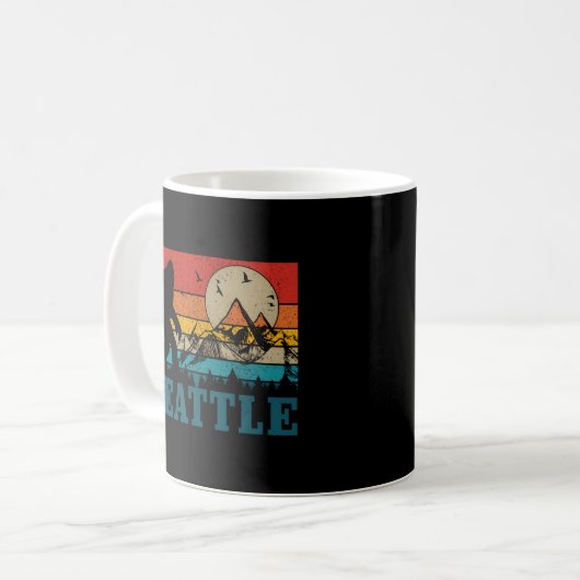 Seattle Washington Bigfoot Mountains Kaffeetasse (Vorderseite Links)