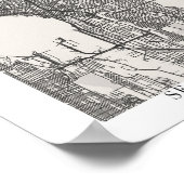 Seattle Washington Boho Minimal Arch Street Map Poster (Ecke)