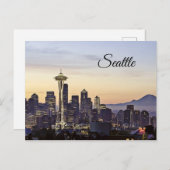 Seattle Washington City Skyline Postcard Postkarte (Vorne/Hinten)