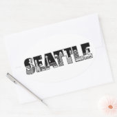 Seattle Washington City Skyline Silhouette Sticker (Umschlag)