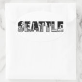 Seattle Washington City Skyline Silhouette Sticker (Tasche)