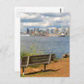 Seattle Washington City Skyline von Alki Beach Postkarte (Vorne/Hinten)