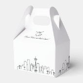 Seattle, Washington | City Skyline Wedding Geschenkschachtel (Rückseite)