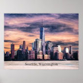 Seattle, Washington Citycape, Poster (Vorne)