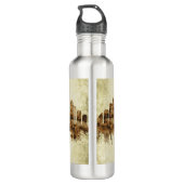 Seattle Washington Cityscape Edelstahlflasche (Rückseite)