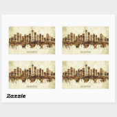 Seattle Washington Cityscape Rechteckiger Aufkleber (Blatt)