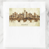 Seattle Washington Cityscape Rechteckiger Aufkleber (Tasche)