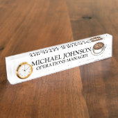 Seattle Washington Cup of Coffee Latte Barista Namensplakette (Seite)