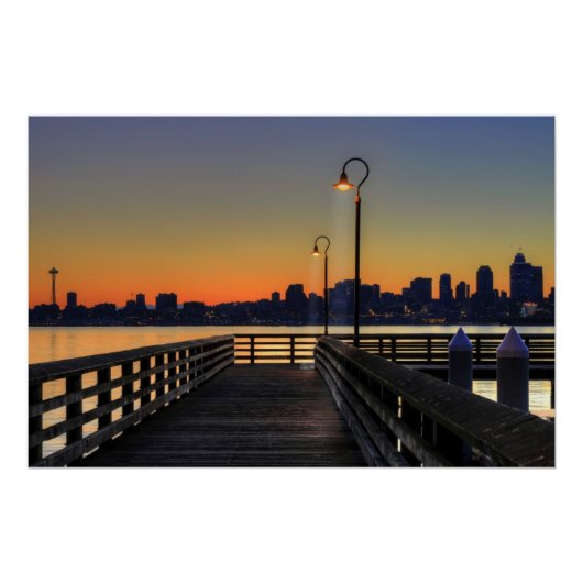 Seattle Washington Downtown Poster (Vorderseite)