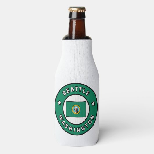 Seattle Washington Flaschenkühler (Flaschenvorderseite)