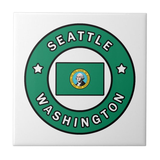 Seattle Washington Fliese (Vorderseite)