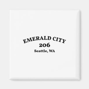 Seattle Washington Gebietscode 206 Smaragd-Stadt Magnet