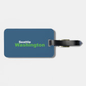 Seattle, Washington Gepäck Tag mit Lederband Gepäckanhänger (Rückseite horizontal)