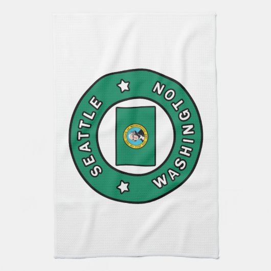 Seattle Washington Geschirrtuch (Vertikal)
