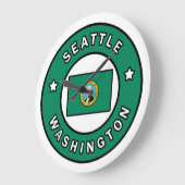 Seattle Washington Große Wanduhr (Winkel)