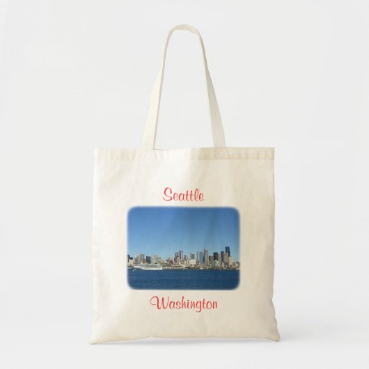 Seattle Washington Harbour Skyline Budget Tasche (Vorne)