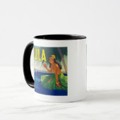 Seattle, Washington Hula Apple Label Tasse (Vorderseite Links)