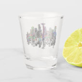 Seattle, Washington im Graffiti Shot Glass Schnapsglas (Rückseite)
