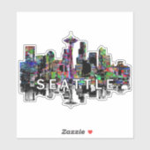 Seattle, Washington in Graffiti Aufkleber (Blatt)