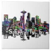 Seattle, Washington in Graffiti Fliese (Vorderseite)