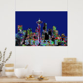 Seattle, Washington in Graffiti Poster (Küche)