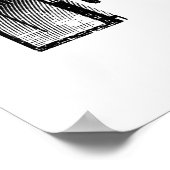 Seattle, Washington in Schwarz und Weiß Poster (Ecke)