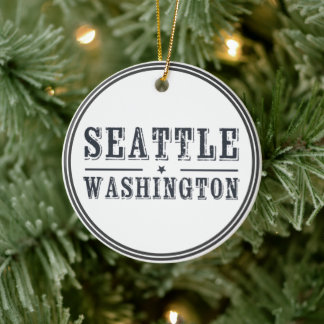 Seattle Washington Keramik Ornament