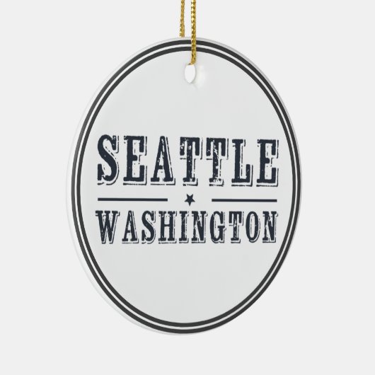 Seattle Washington Keramik Ornament (Rechts)