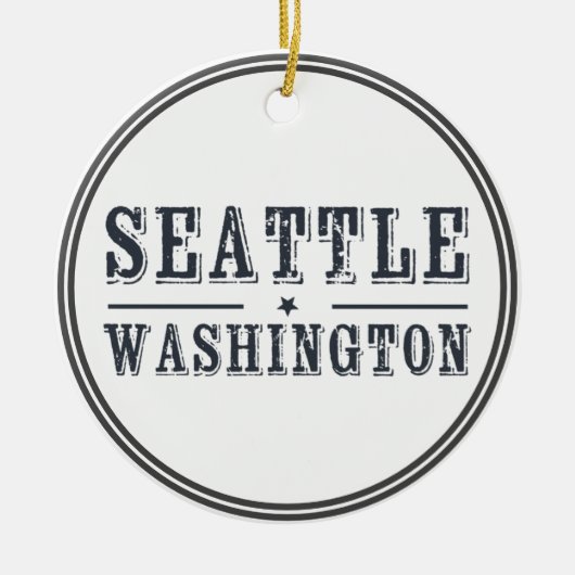 Seattle Washington Keramik Ornament (Vorne)