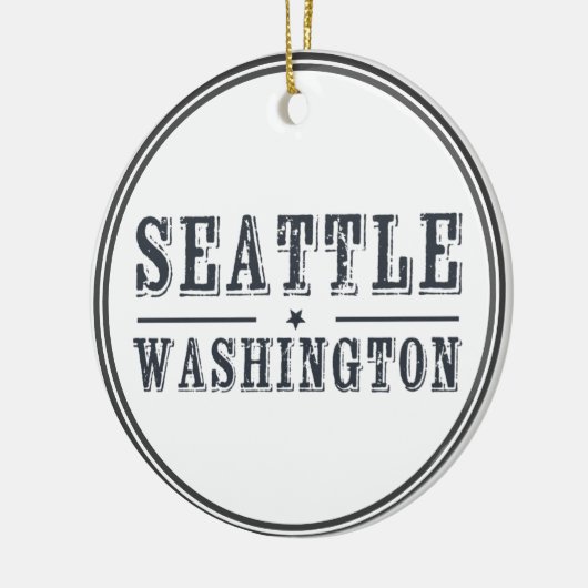 Seattle Washington Keramik Ornament (Links)